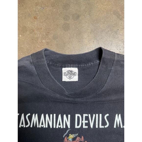 1991 Tasmanian Devils M.C. Looney Tunes Taz Tee – Warner Bros Biker - Sz L - Picture 9 of 12